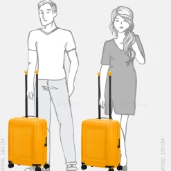 Handbagage Koffers^American Tourister Dashpop handbagage koffer 55 cm golden yellow