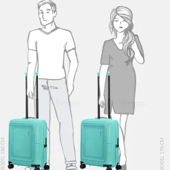 Handbagage Koffers^American Tourister Dashpop handbagage koffer 55 cm aqua sky