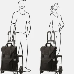 Boodschappentrolleys^Andersen Komfort Shopper Senta Stoel boodschappentrolley zwart