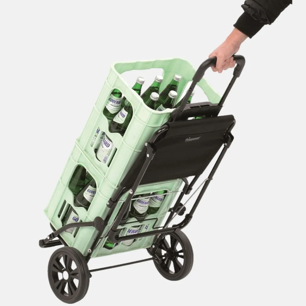 Boodschappentrolleys^Andersen Komfort Shopper Senta Stoel boodschappentrolley zwart