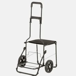 Boodschappentrolleys^Andersen Komfort Shopper Senta Stoel boodschappentrolley zwart