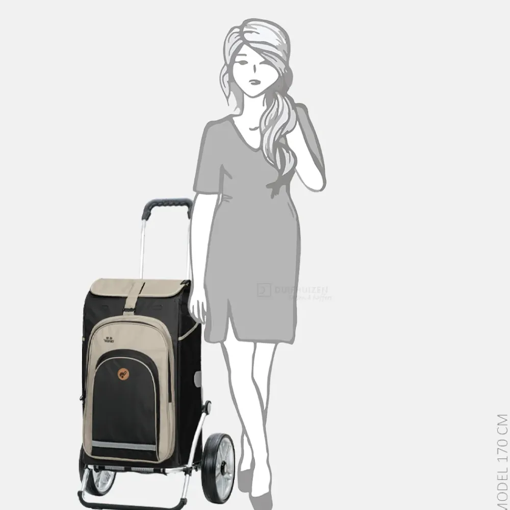 Boodschappentrolleys^Andersen Royal Shopper Hydro 2.1 boodschappentrolley black