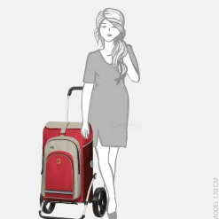 Boodschappentrolleys^Andersen Royal Shopper Hydro 2.1 boodschappentrolley rood