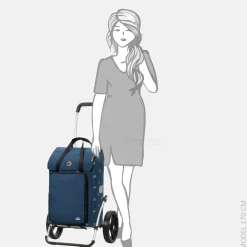 Boodschappentrolleys^Andersen Royal Shopper Ivar boodschappentrolley blauw