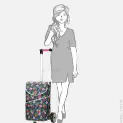 Boodschappentrolleys^Andersen Unus shopper boodschappentrolley ananas bloem