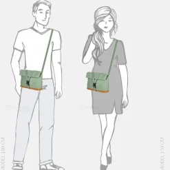 Crossbody Tassen^Aunts and Uncles Japan Yao rolltop crossbody tas sage green