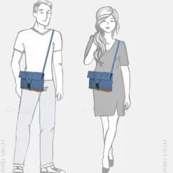 Crossbody Tassen^Aunts and Uncles Japan Yao rolltop crossbody tas blue jeans