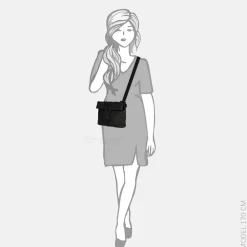 Crossbody Tassen^Aunts and Uncles Japan Yao rolltop crossbody tas black