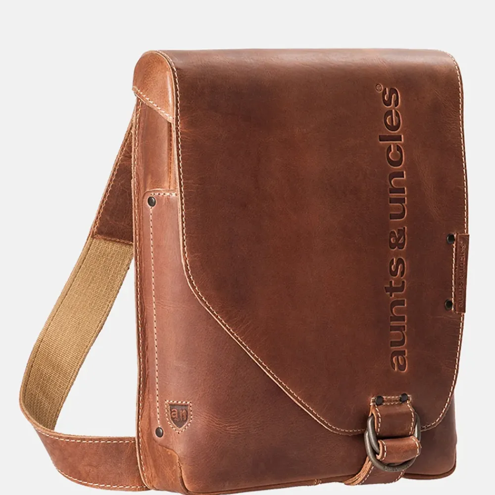 Schoudertassen^Aunts and Uncles Jason Hunter schoudertas M vintage tan