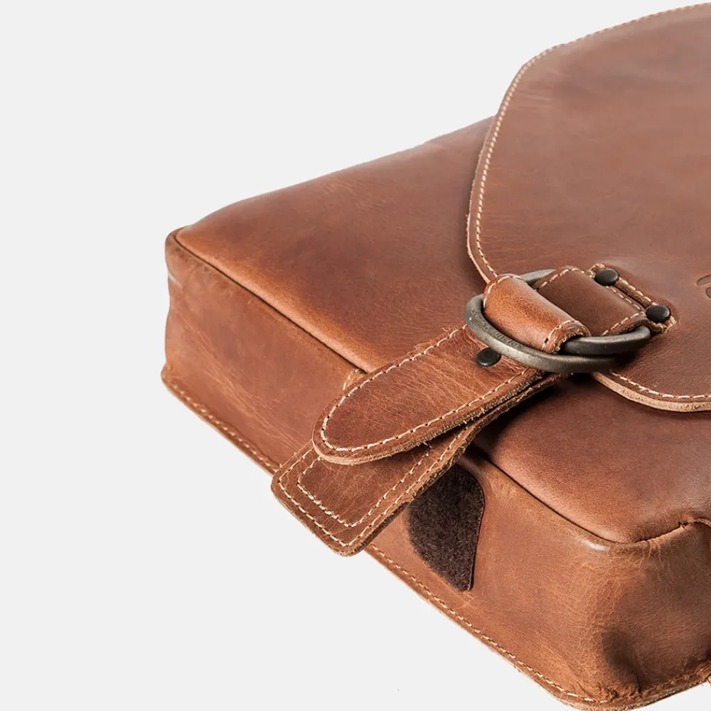 Schoudertassen^Aunts and Uncles Jason Hunter schoudertas M vintage tan
