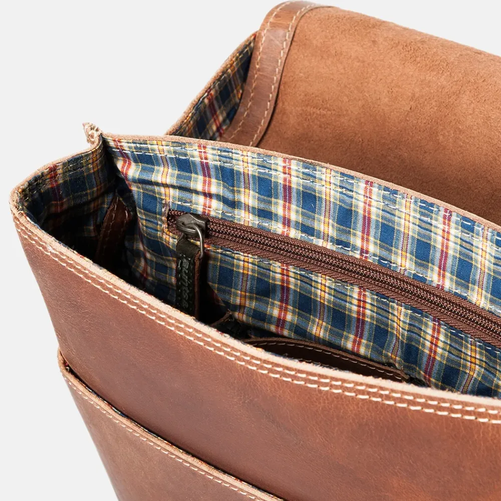 Schoudertassen^Aunts and Uncles Jason Hunter schoudertas M vintage tan