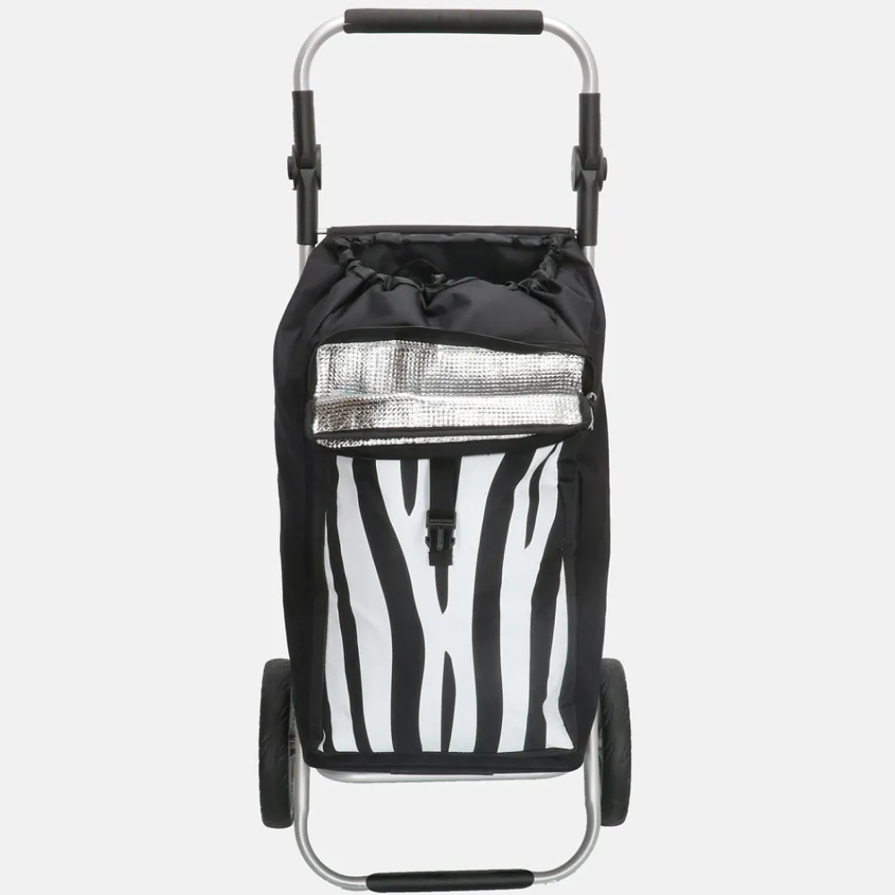 Boodschappentrolleys^Beagles boodschappentrolley zebra print