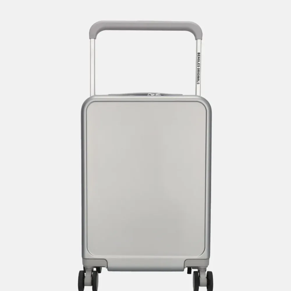 Handbagage Koffers^Beagles handbagage koffer 55 cm zilver