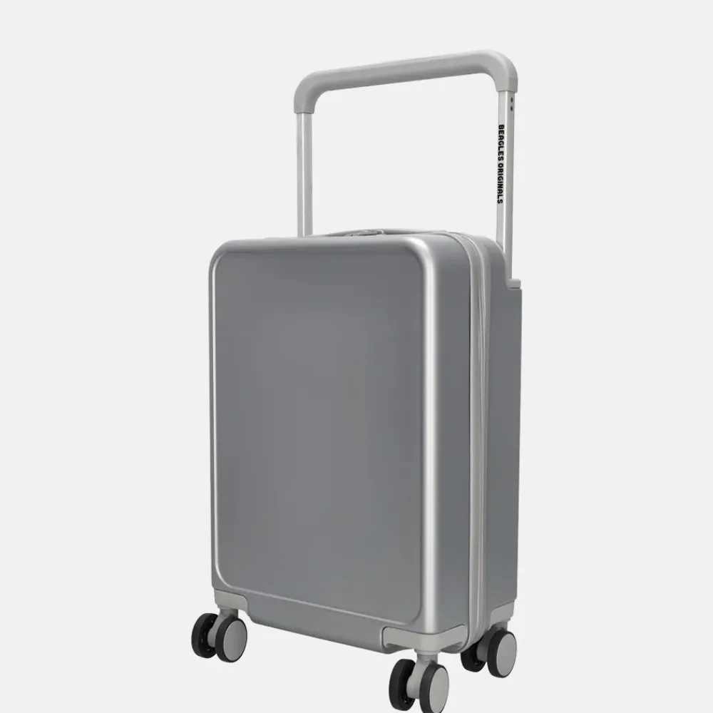 Handbagage Koffers^Beagles handbagage koffer 55 cm zilver