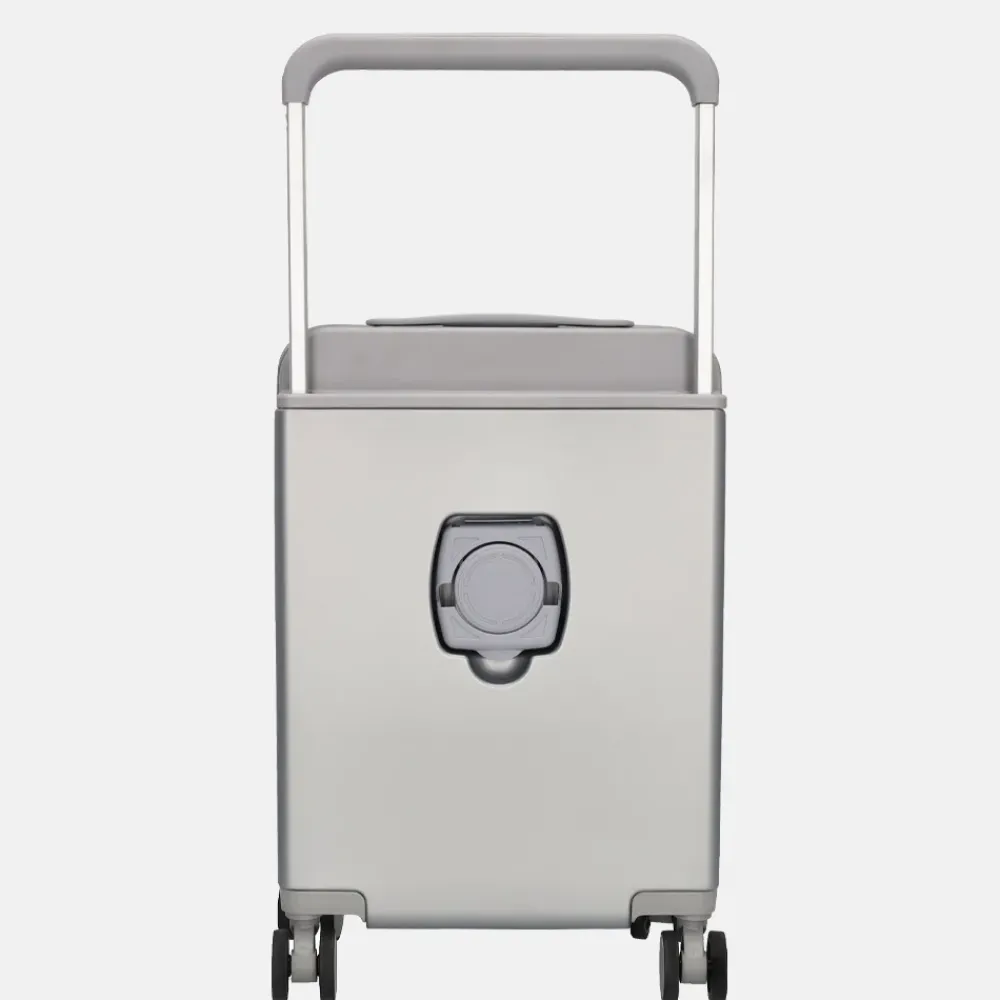 Handbagage Koffers^Beagles handbagage koffer 55 cm zilver