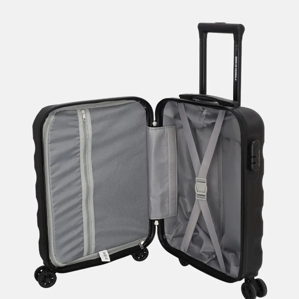 Handbagage Koffers^Beagles Orginals Go Travel handbagage koffer 54 cm zwart