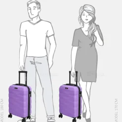 Handbagage Koffers^Beagles Originals Go Travel handbagage koffer 54 cm paars