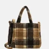 Handtassen^Beagles teddy handtas S taupe ruit