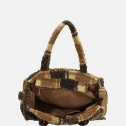 Handtassen^Beagles teddy handtas S taupe ruit