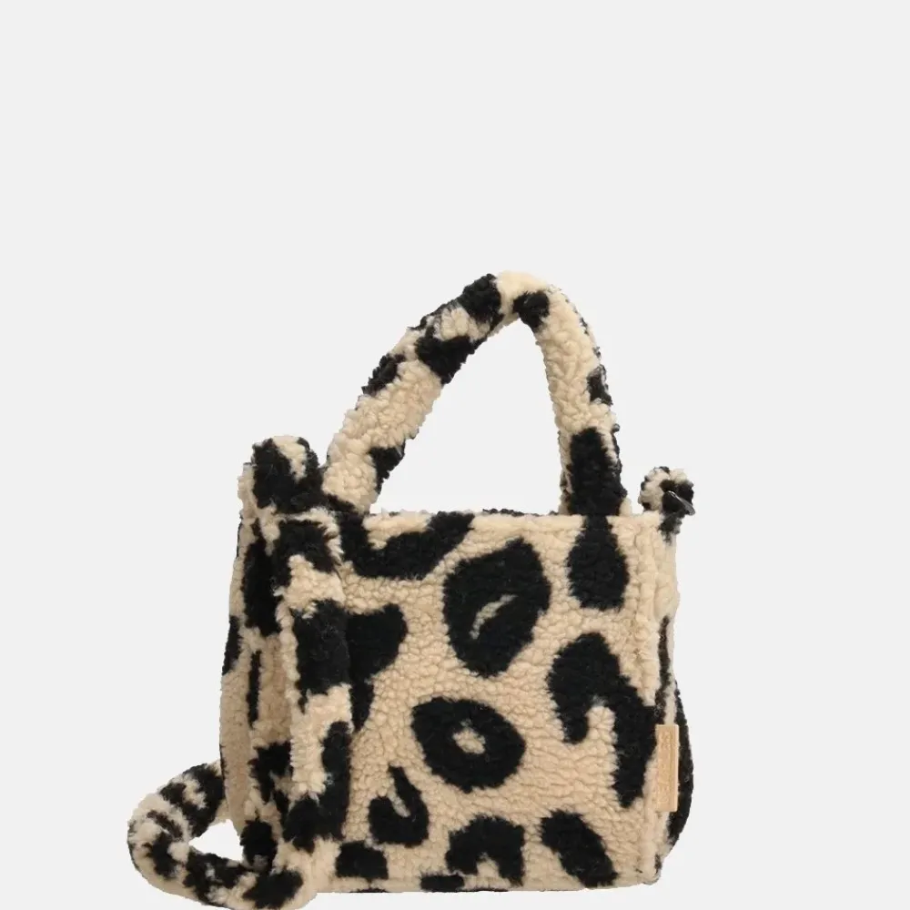 Handtassen^Beagles Teddy Navarra handtas XS luipaard beige