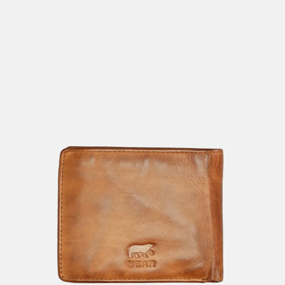 Heren Portemonnees^Bear Design billfold cognac