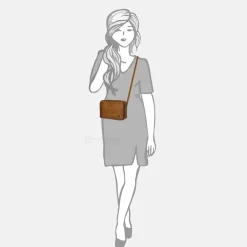 Crossbody Tassen^Bear Design crossbody tas cognac