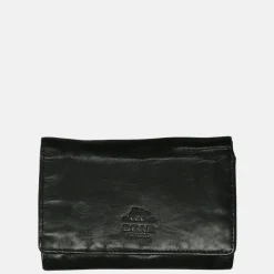 Dames Portemonnees^Bear Design Flappie portemonnee black