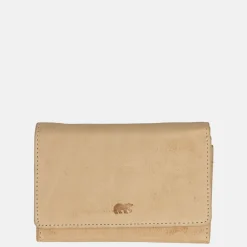 Dames Portemonnees^Bear Design Flappie portemonnee baltic beige