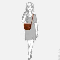 Crossbody Tassen^Bear Design Gigi crossbody tas cognac