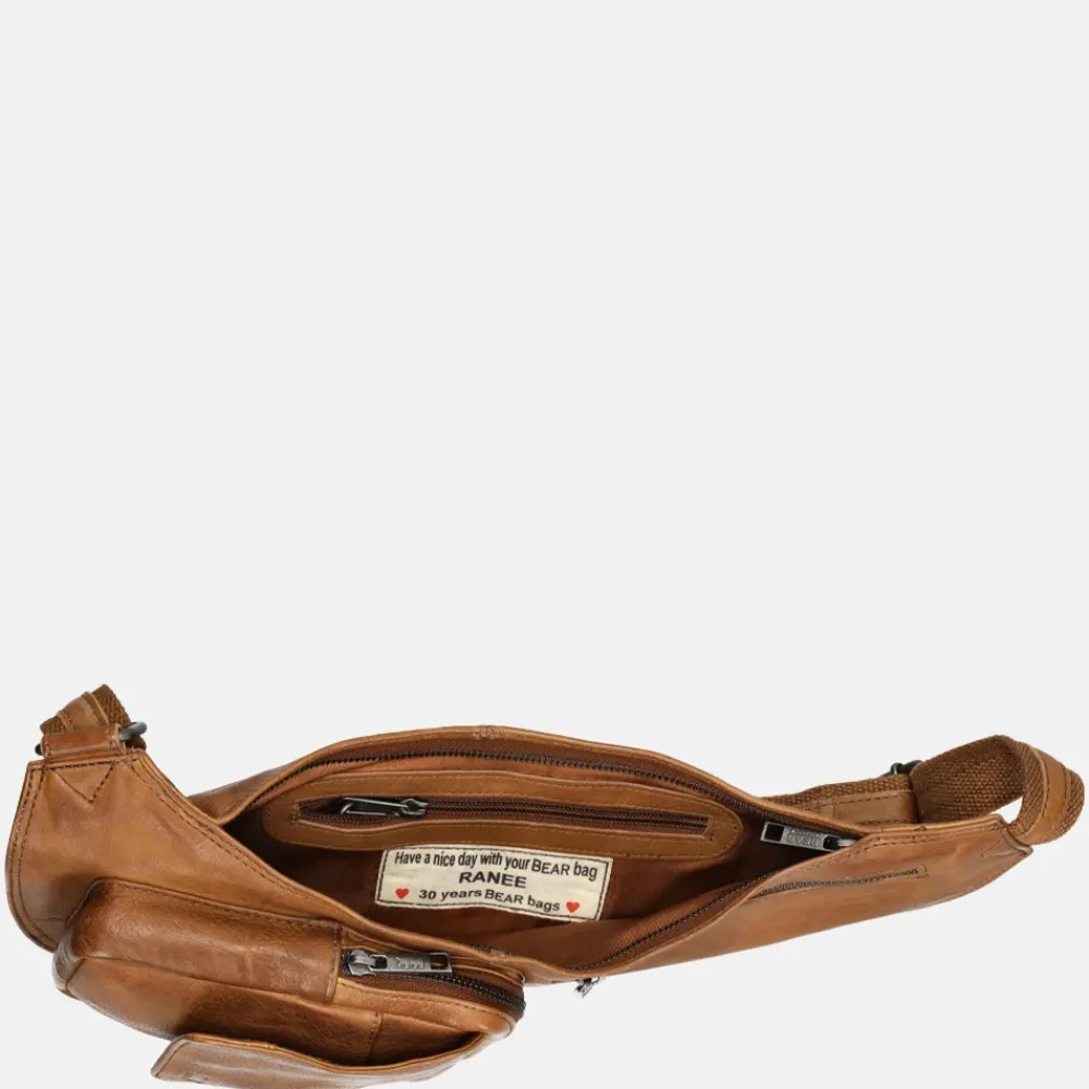 Crossbody Tassen^Bear Design Han crossbody tas cognac