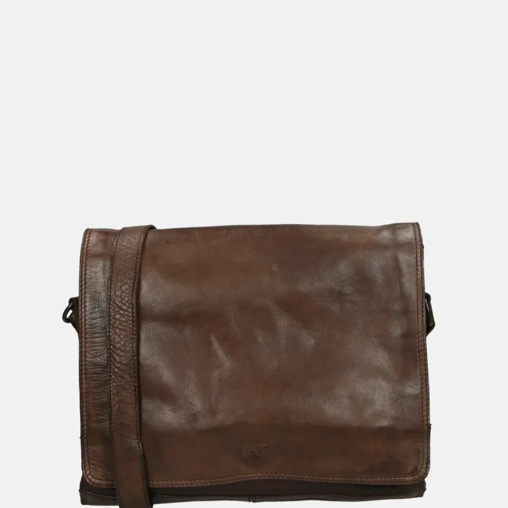 Crossbody Tassen^Bear Design Hanna crossbody tas met overslag brown