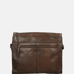 Crossbody Tassen^Bear Design Hanna crossbody tas met overslag brown