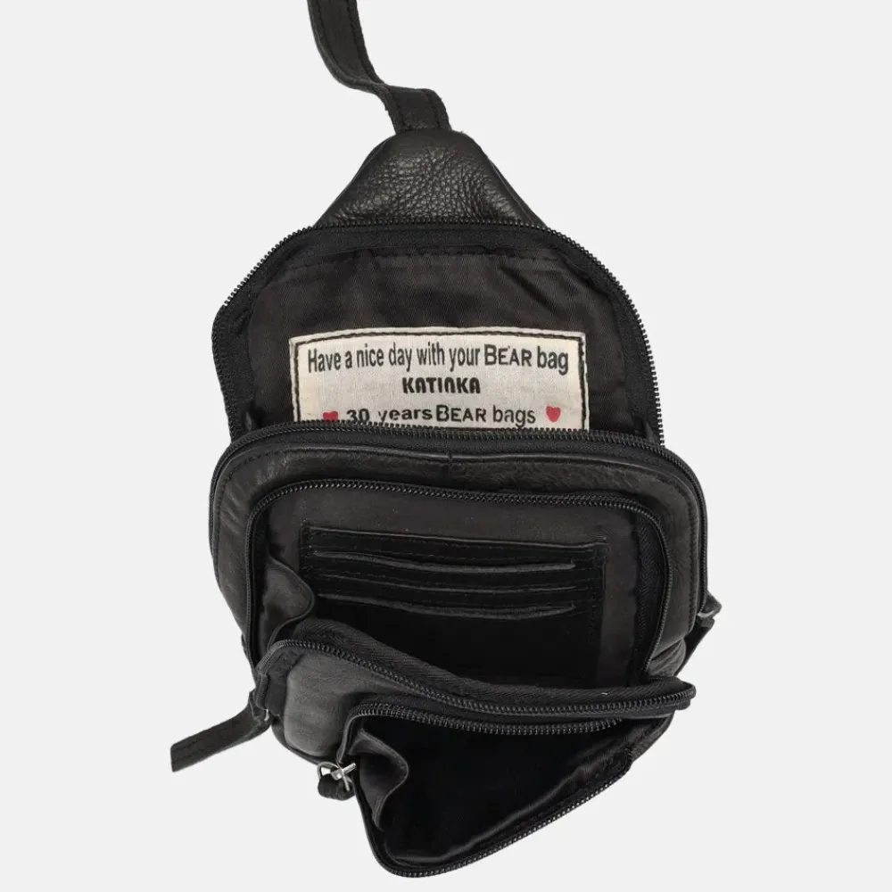 Crossbody Tassen^Bear Design Katinka crossbody tas black