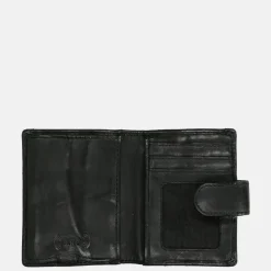 Heren Portemonnees^Bear Design Kris billfold voor pasjeshouder black