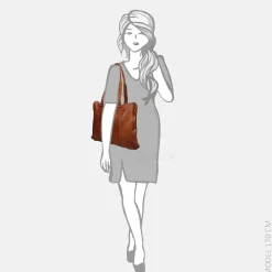 Dames Laptoptassen^Bear Design Mea laptoptas 14 inch cognac
