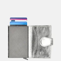 Pasjeshouders | Heren Portemonnees^Bear Design pasjeshouder zilver