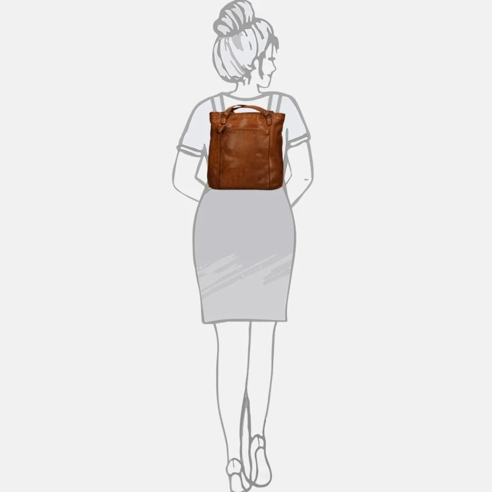 Shoppers^Bear Design Sandy shopper/rugzak cognac