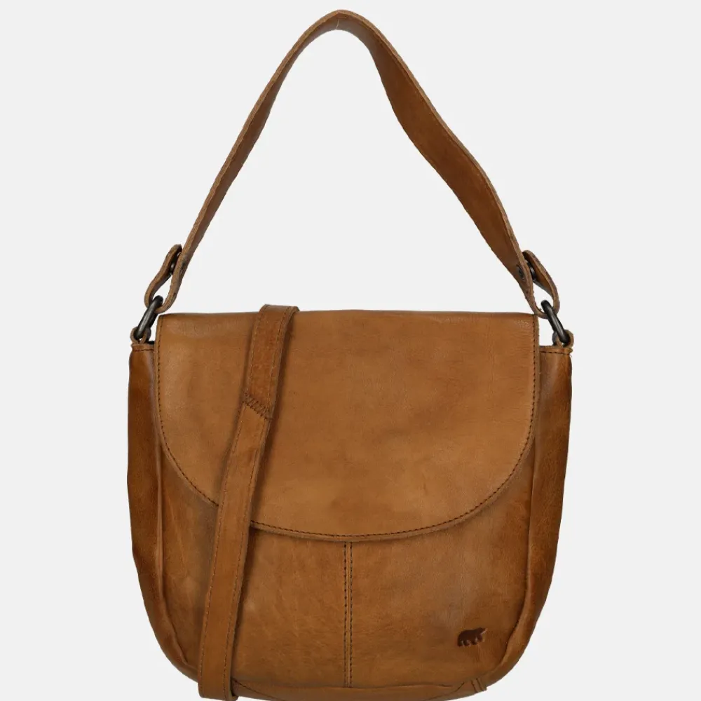 Schoudertassen^Bear Design schoudertas cognac