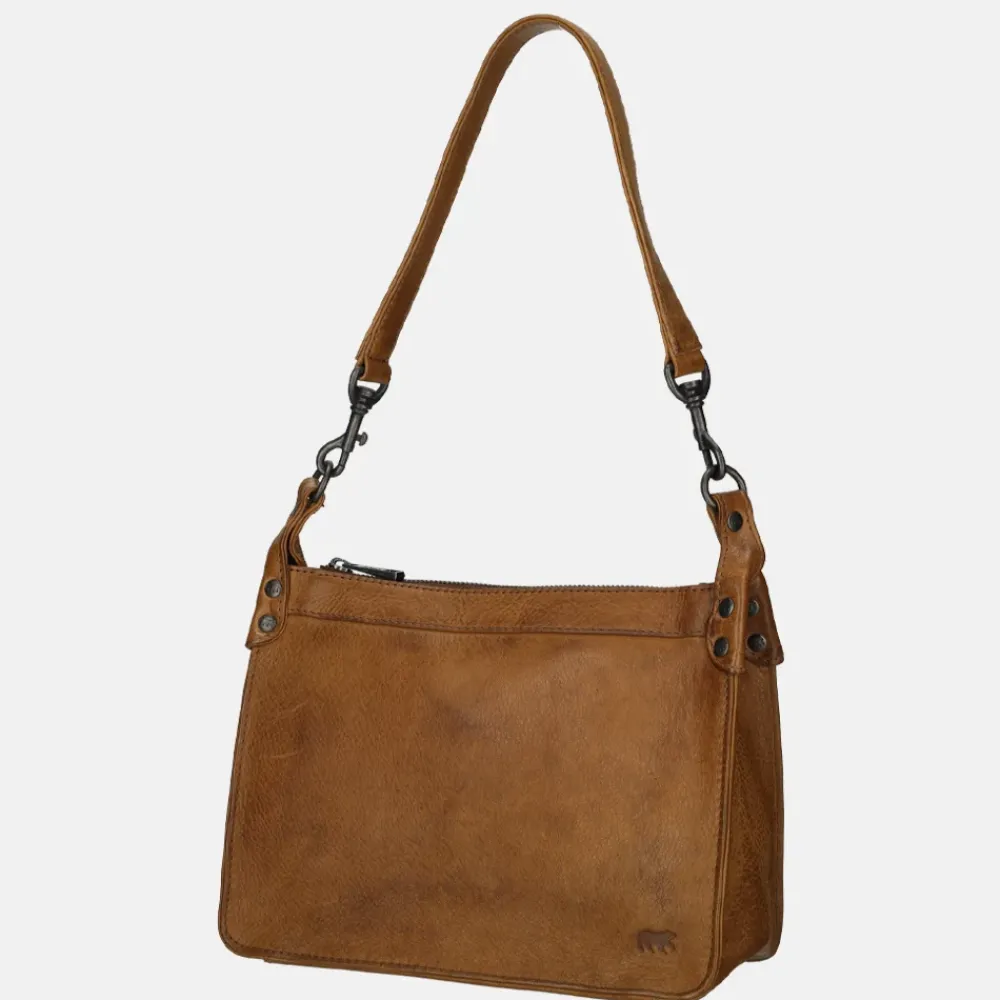 Schoudertassen^Bear Design schoudertas cognac