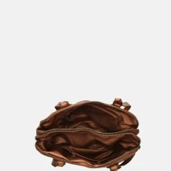 Schoudertassen^Bear Design schoudertas M cognac