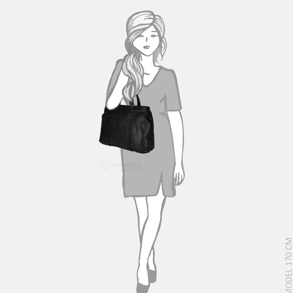 Shoppers^Bear Design shopper L black