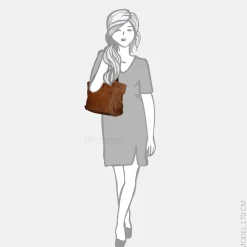 Shoppers^Bear Design shopper M cognac
