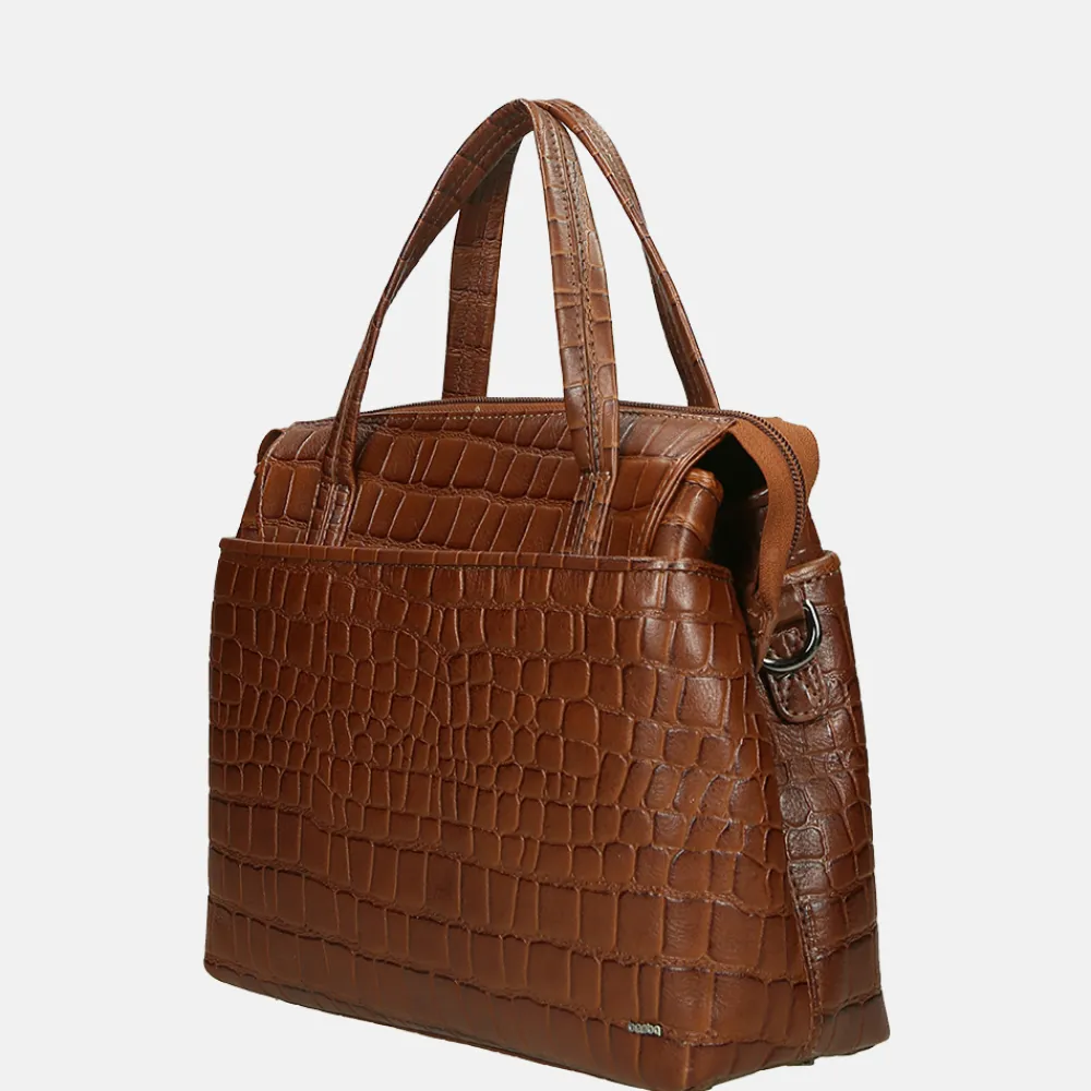 Handtassen^Berba Laguna handtas M croco cognac