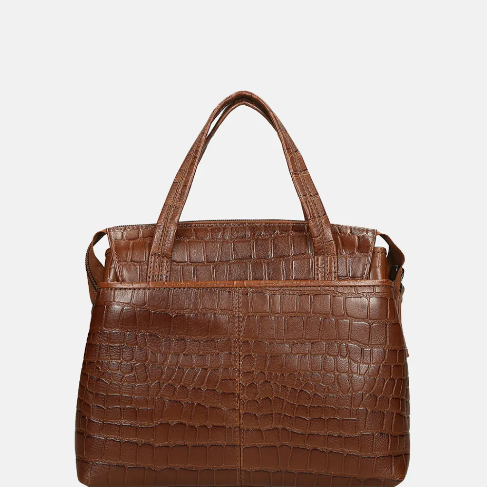 Handtassen^Berba Laguna handtas M croco cognac