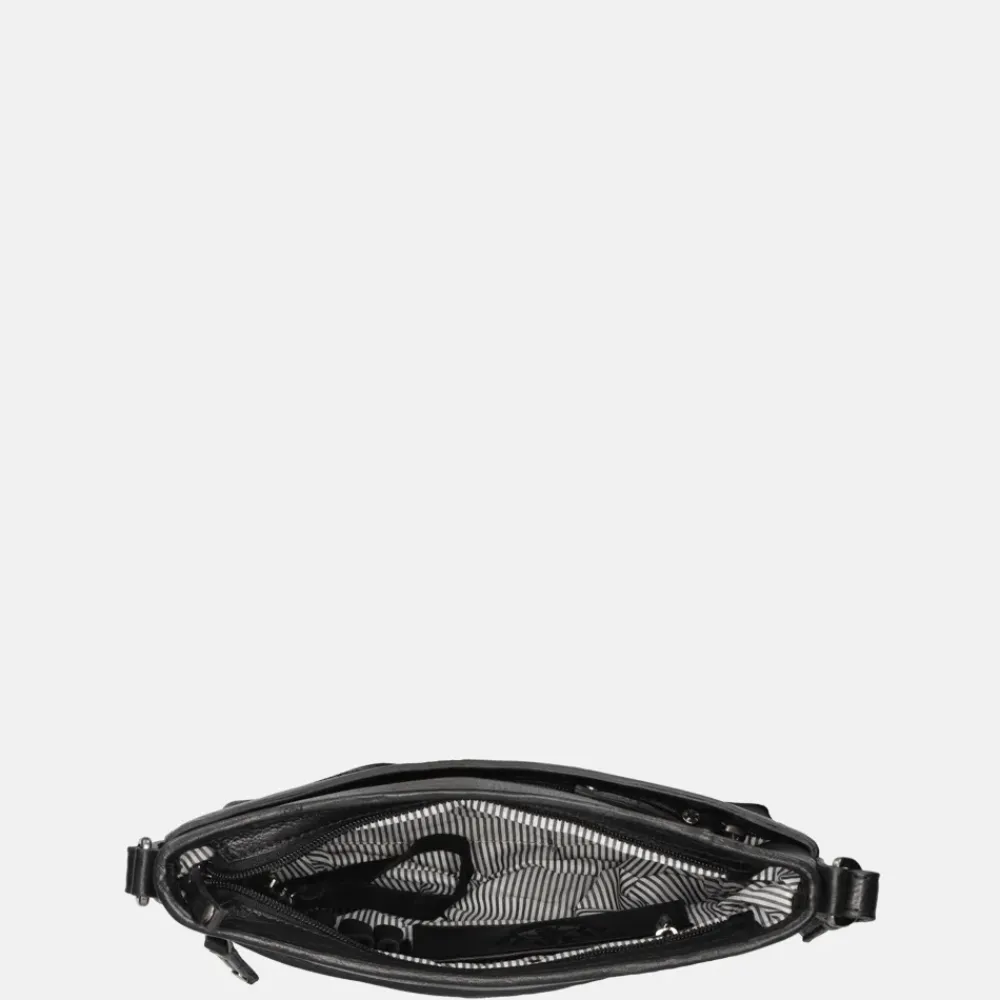 Schoudertassen^Berba Lucca schoudertas black