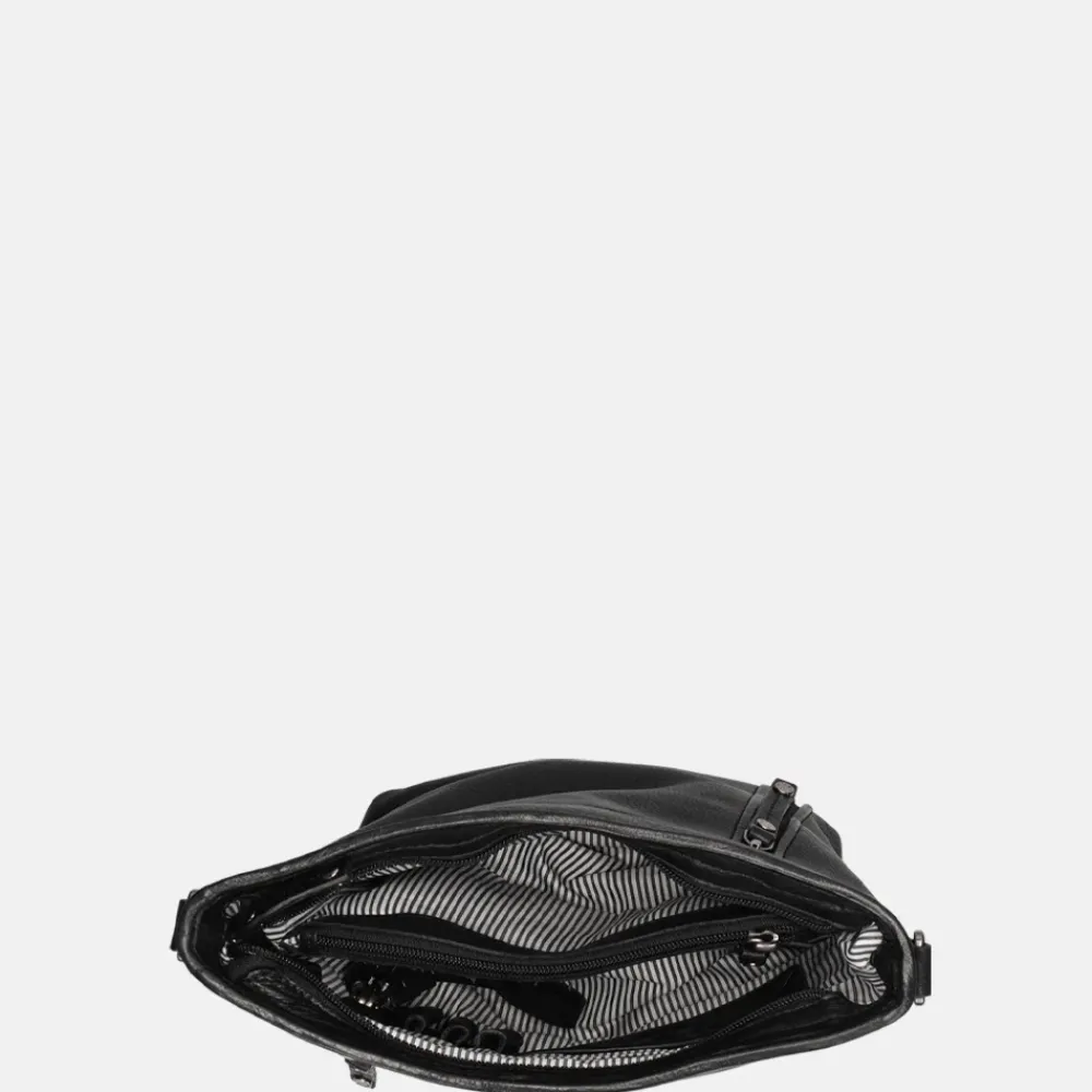 Schoudertassen^Berba Lucca schoudertas black