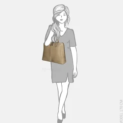 Schoolhandtassen | Dames Laptoptassen^Berba Lucca shopper 15 inch M dust