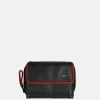 Dames Portemonnees^Berba portemonnee S zwart/rood