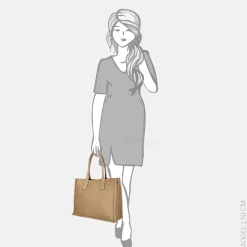 Schoolhandtassen | Dames Laptoptassen^Berba shopper 15.6 inch taupe