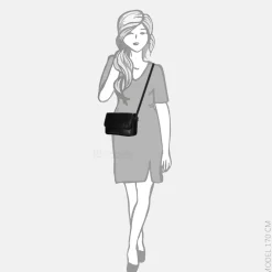 Crossbody Tassen^Berba Soft overslag crossbody tas M zwart
